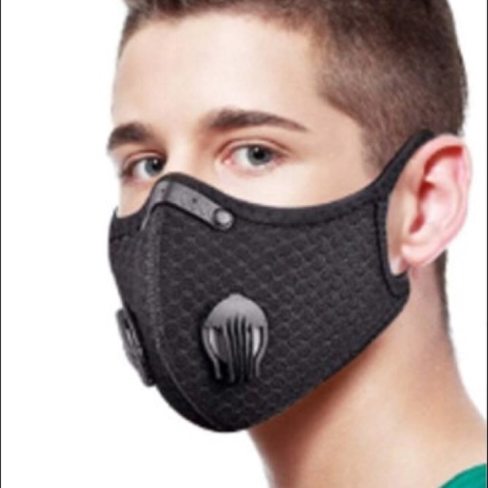 NEW‼️BLACK valve PM2.5 filter head wrap face- mask - Picture 2 of 10